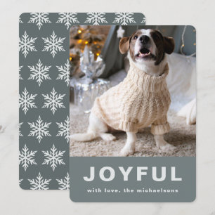Cartes Pour Fêtes Annuelles Joyeux Noël Gray Snowflake Imprimer Photo
