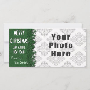 Cartes Pour Fêtes Annuelles Joyeux Noël Green Snowflake