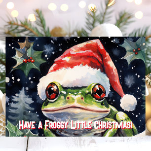 Cartes Pour Fêtes Annuelles Joyeux Noël Grenouille