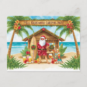 Cartes Pour Fêtes Annuelles Joyeux Noël Hawaï party Hawaï “Mele Kalikimaka !”