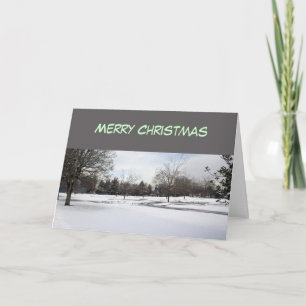 Cartes Pour Fêtes Annuelles Joyeux Noël hiver enneigé