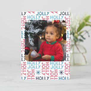 Cartes Pour Fêtes Annuelles Joyeux Noël Holly Jolly Personnalisé
