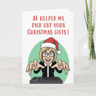Cartes Pour Fêtes Annuelles Joyeux Noël IA Humour Intelligence Artificielle