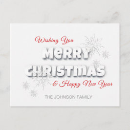 Cartes Pour Fêtes Annuelles Joyeux Noël Joyeux Joyeux Nouvel An Rouge Blanc