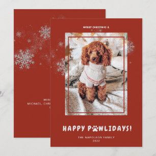 Cartes Pour Fêtes Annuelles Joyeux Noël Joyeux Joyeux PAWlidays Animaux domest
