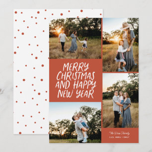 Cartes Pour Fêtes Annuelles Joyeux Noël Joyeux Nouvel An 4 Photo Collage Hol
