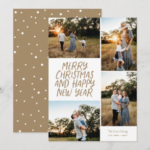 Cartes Pour Fêtes Annuelles Joyeux Noël Joyeux Nouvel An 4 Photo Collage Hol