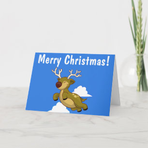 Cartes Pour Fêtes Annuelles Joyeux Noël & Joyeux Nouvel An Renard Volant