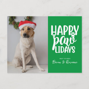 Cartes Pour Fêtes Annuelles JOYEUX NOËL Joyeux Paw-lidays