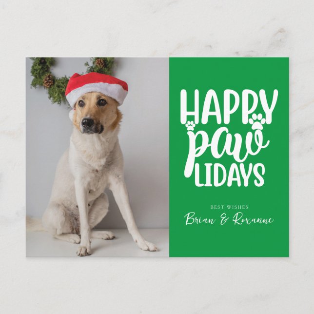 Cartes Pour Fêtes Annuelles JOYEUX NOËL | Joyeux Paw-lidays (Devant)