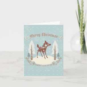 Cartes Pour Fêtes Annuelles Joyeux Noël joyeux Rain Deer