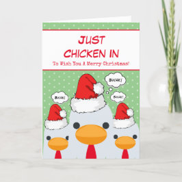 Cartes Pour Fêtes Annuelles Joyeux Noël juste pour les poules
