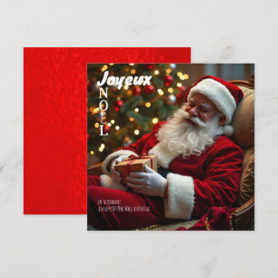 Cartes Pour Fêtes Annuelles Joyeux Noël Le Père Noël s'est endormi SqFC