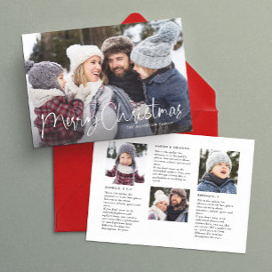 Cartes Pour Fêtes Annuelles Joyeux Noël lettre d'information simple pour la fa