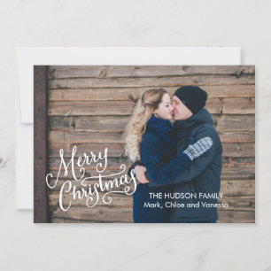 Cartes Pour Fêtes Annuelles Joyeux Noël Lettre main pleine photo