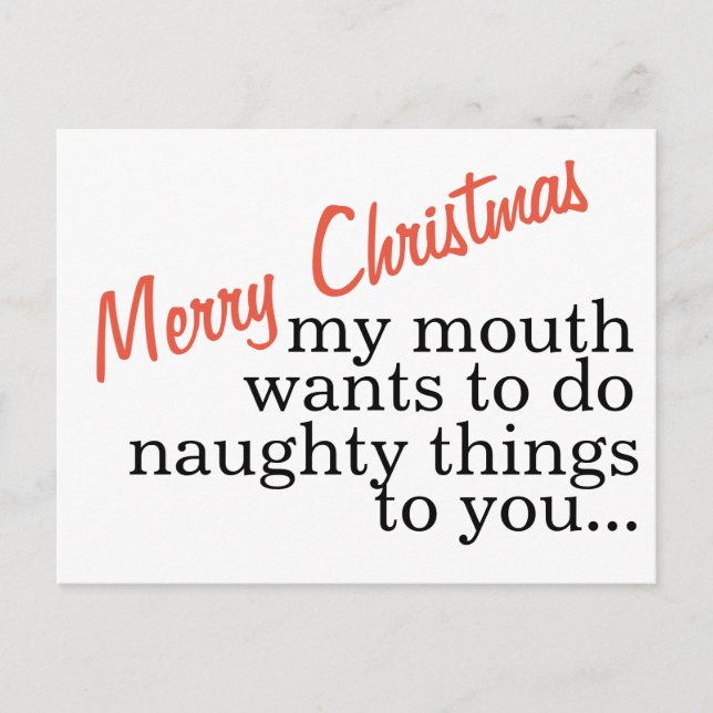 Cartes Pour Fêtes Annuelles Joyeux NOËL MA BOUCHE CHOSES RICHES (Devant)