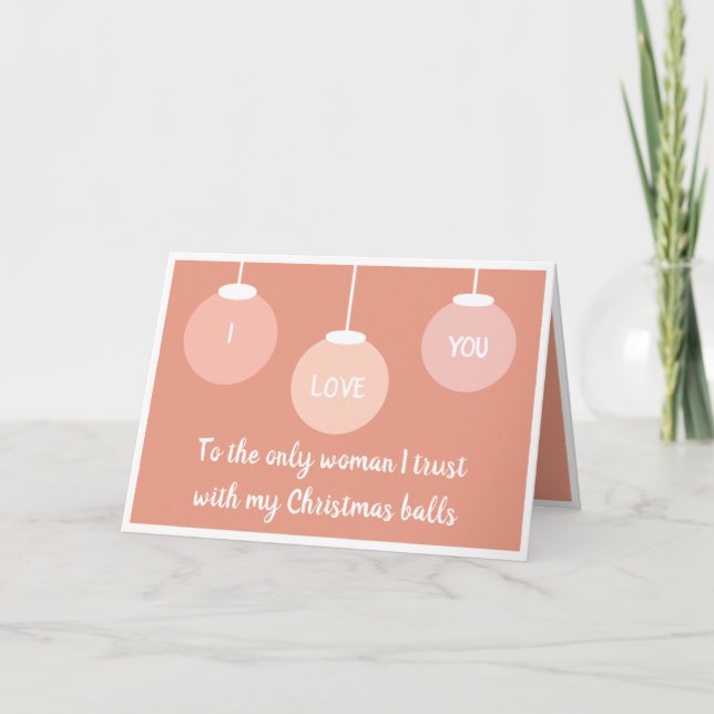 Cartes Pour Fêtes Annuelles Joyeux Noël ma chérie (Devant)