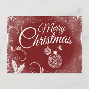 Cartes Pour Fêtes Annuelles Joyeux Noël magique rouge