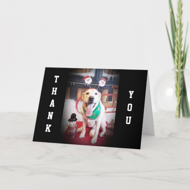CARTES POUR FÊTES ANNUELLES JOYEUX NOËL & MERCI (Devant)