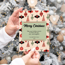 Cartes Pour Fêtes Annuelles Joyeux Noël mi-siècle moderne