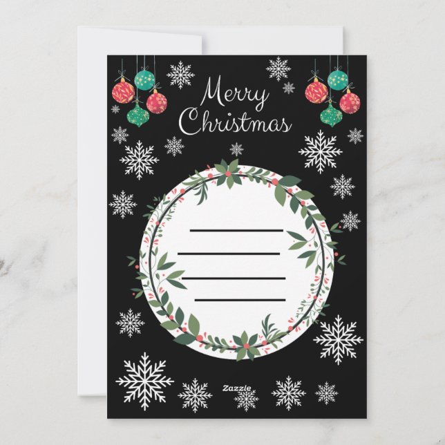 Cartes Pour Fêtes Annuelles Joyeux Noël mignon (Dos)