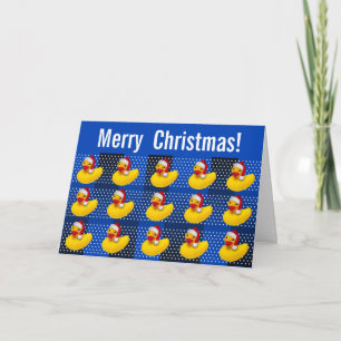 Cartes Pour Fêtes Annuelles Joyeux Noël mignon en caoutchouc de Père Noël