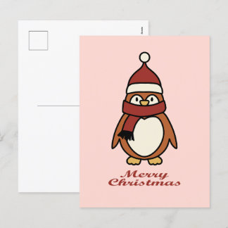 Cartes Pour Fêtes Annuelles joyeux noël mignon pingouin