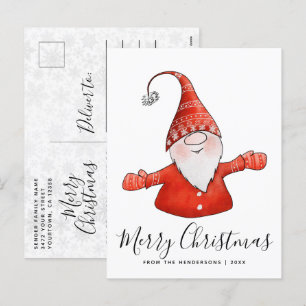 Cartes Pour Fêtes Annuelles Joyeux Noël mignonne Gnome Moderne