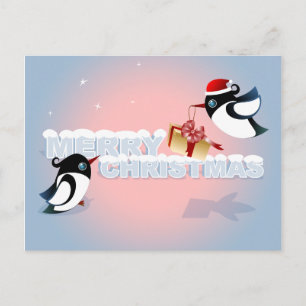 Cartes Pour Fêtes Annuelles Joyeux Noël - Mignons Oiseaux Noël présent