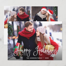 Cartes Pour Fêtes Annuelles Joyeux Noël moderne 3 PHOTO Salutation