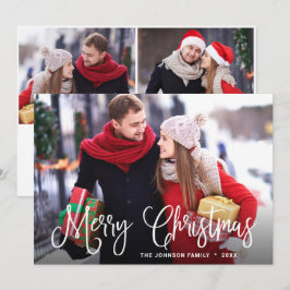 Cartes Pour Fêtes Annuelles Joyeux Noël moderne 3 PHOTO Salutation
