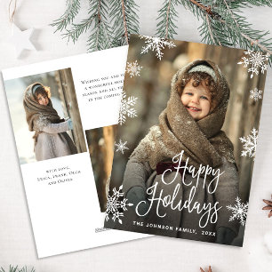 Cartes Pour Fêtes Annuelles Joyeux Noël moderne 3 PHOTO Salutation