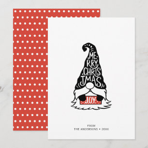Cartes Pour Fêtes Annuelles Joyeux Noël moderne Gnome