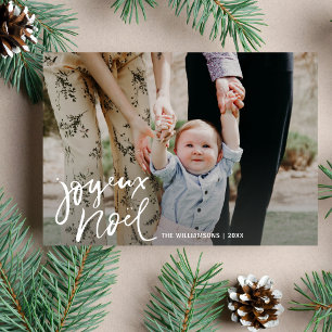 Cartes Pour Fêtes Annuelles Joyeux Noel moderne Main lettrée Noël Photo