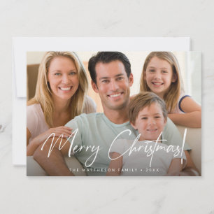 Cartes Pour Fêtes Annuelles Joyeux Noël moderne photo personnalisée