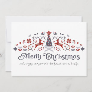 Cartes Pour Fêtes Annuelles Joyeux Noël moderne scandinave