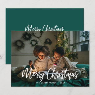 Cartes Pour Fêtes Annuelles Joyeux Noël Moderne Script