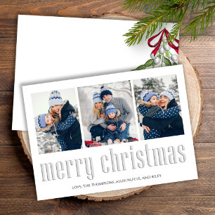 Cartes Pour Fêtes Annuelles Joyeux Noël Moderne Simple Mistletoe 3 Photo