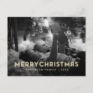 Cartes Pour Fêtes Annuelles Joyeux Noël moderne Typographie simple