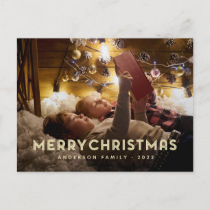 Cartes Pour Fêtes Annuelles Joyeux Noël moderne Typographie simple