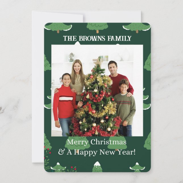 Cartes Pour Fêtes Annuelles Joyeux Noël Moderne votre photo Collage Appartemen (Devant)