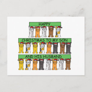 Cartes Pour Fêtes Annuelles Joyeux Noël Mon fils et son mari