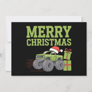Cartes Pour Fêtes Annuelles Joyeux Noël Monster Camion Toddler Boys Noël