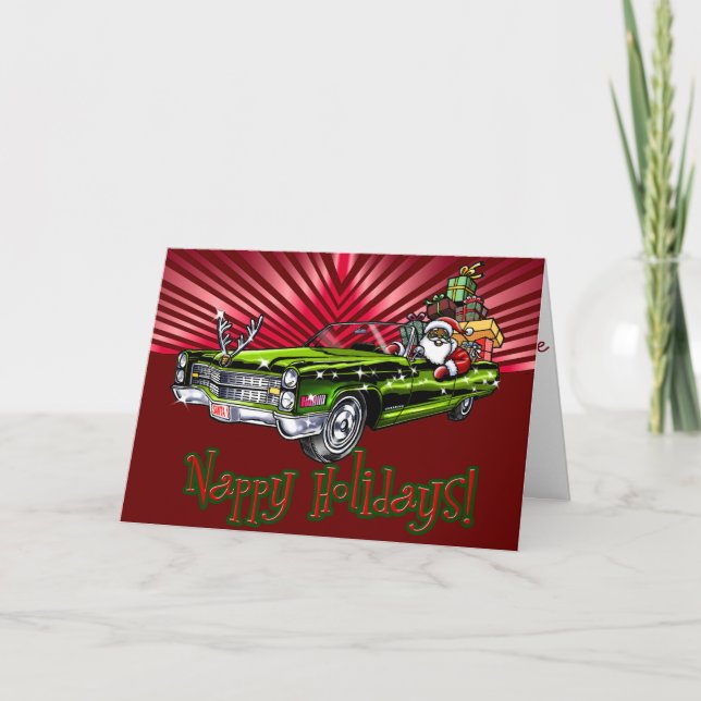 Cartes Pour Fêtes Annuelles Joyeux Noël Nappy ! (Devant)