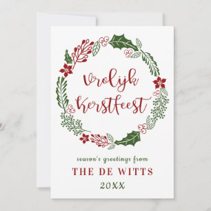 Cartes Pour Fêtes Annuelles Joyeux Noël néerlandais, personnalisé