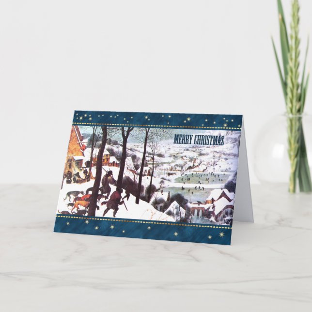 Cartes Pour Fêtes Annuelles Joyeux Noël. Noël des beaux-arts (Devant)