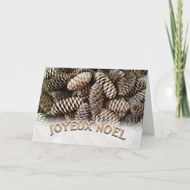Cartes Pour Fêtes Annuelles Joyeux Noel Noël Pine Cône de Noël (Devant)