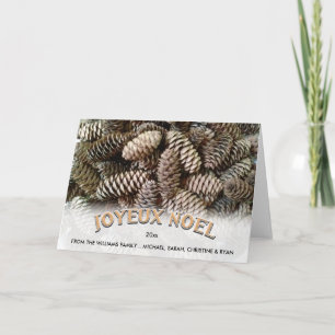 Cartes Pour Fêtes Annuelles Joyeux Noel Noël Pine Cône de Noël Custom
