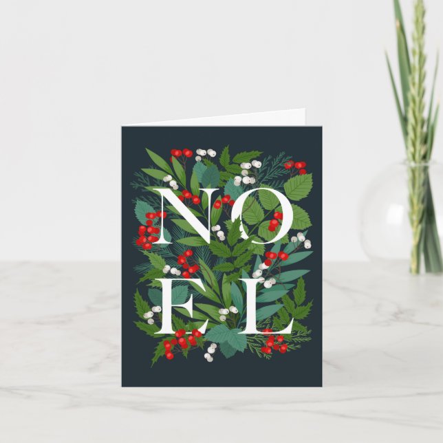Cartes Pour Fêtes Annuelles Joyeux Noël NOEL Rustique Accueil d'entreprise (Devant)