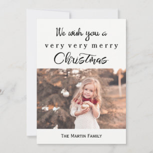 Cartes Pour Fêtes Annuelles Joyeux Noël noir et blanc avec des points Photo
